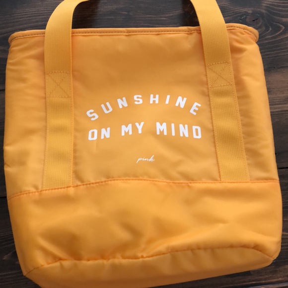 VS Pink Sunshine Insulated Beach Tote Cooler Bag - Picture 2 of 4